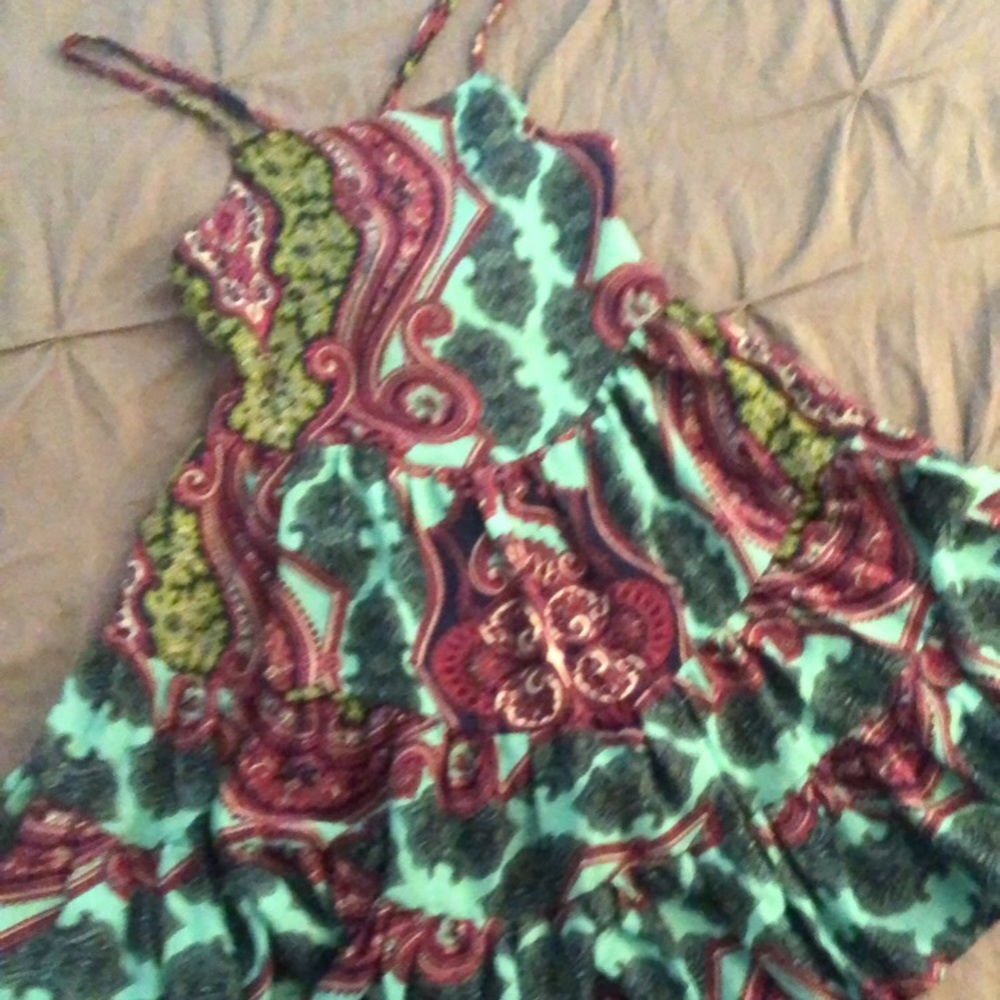 Size small fun print bohemian dress/flowy top